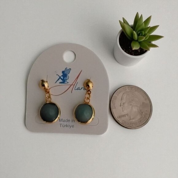 NEW!!! Alara Blue Turkiye Earrings - Picture 4 of 6